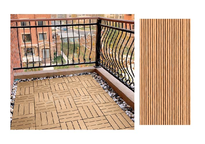 multicolor wood plastic composite deck
